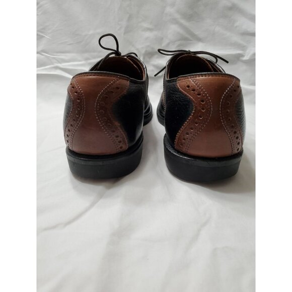 Allen Edmonds 'Links' Golf Shoes Men's Black / Brown Leather Saddle Size 11 B - Picture 5 of 16